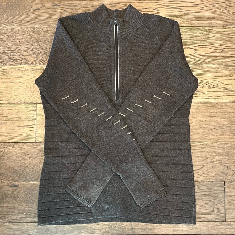 Lululemon Half-Zip Mock Turtleneck Sweater Gray Size L